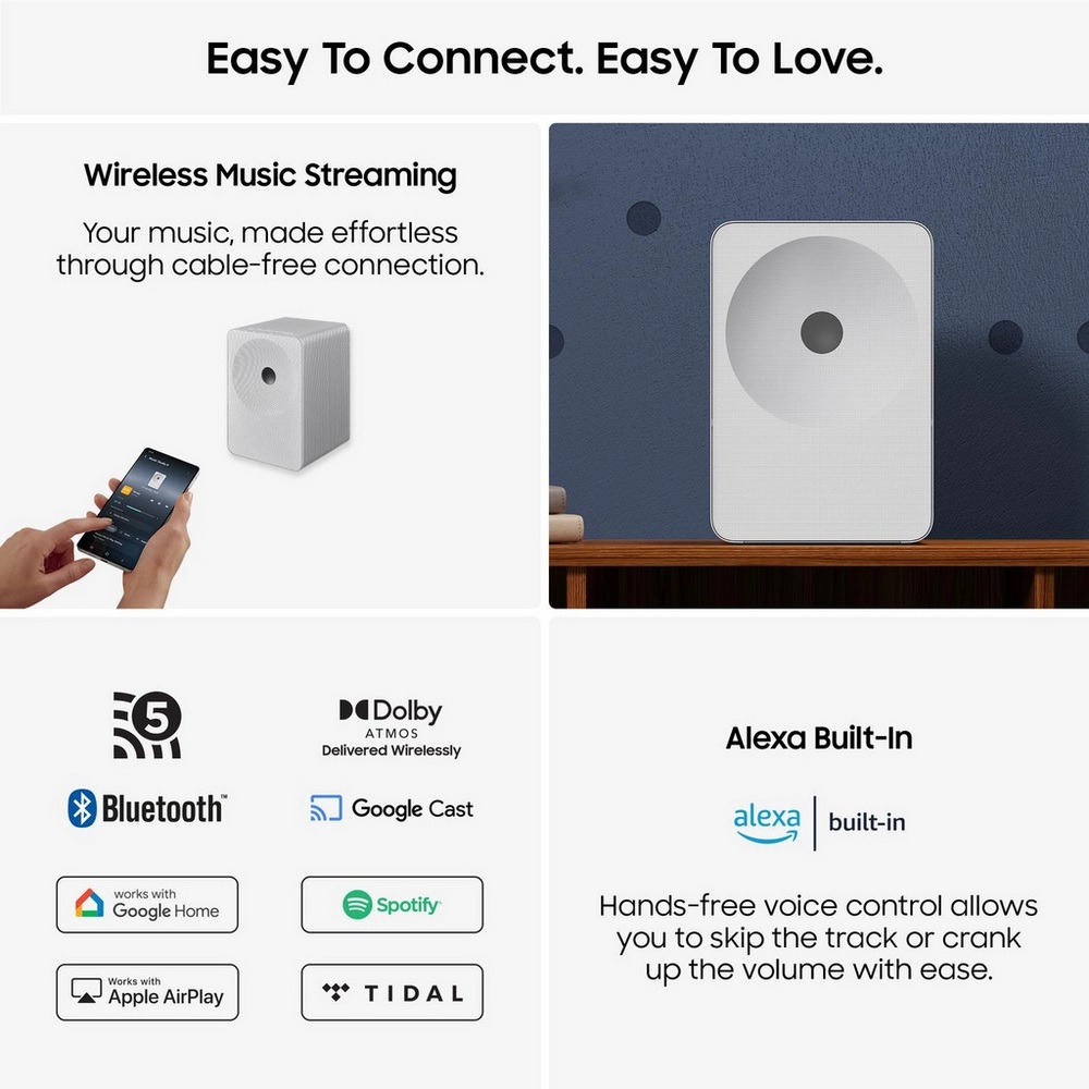 Samsung HW-LS71H/XU Multi-Directional Music Studio 7 WiFi-Bluetooth Wireless Speaker - White - Image 4 Samsung HW-LS71H/XU Multi-Directional Music Studio 7 WiFi-Bluetooth Wireless Speaker - White - Image 4