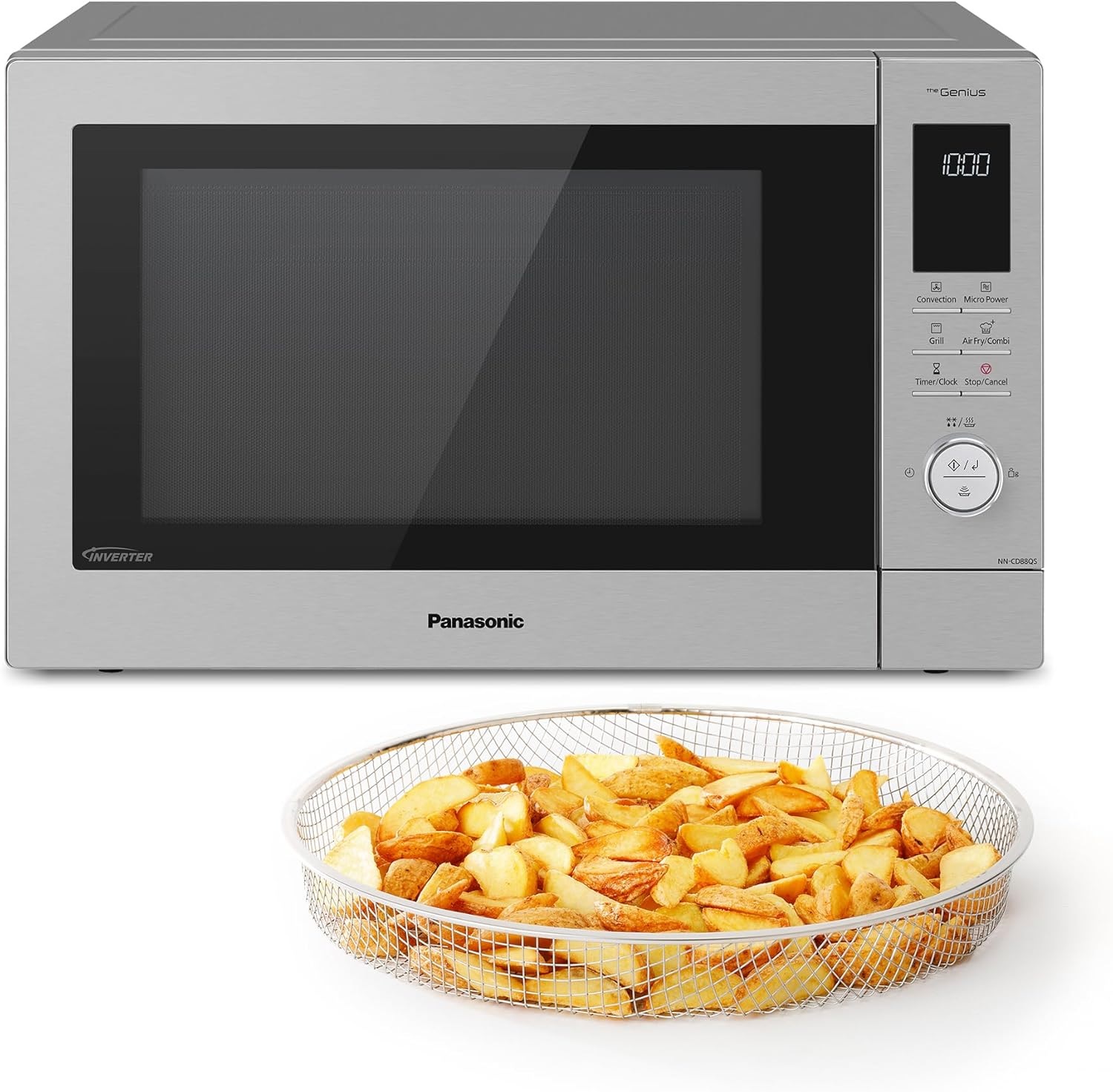 Panasonic NN-CD88QSBPQ Combination Microwave with Air Fryer, 34L, Stainless Steel