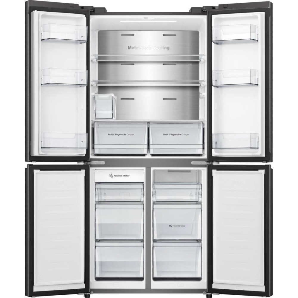 Hisense RQ5P470SYFD American Fridge Freezer, Non-Plumbed - Black - Image 2 Hisense RQ5P470SYFD American Fridge Freezer, Non-Plumbed - Black - Image 2