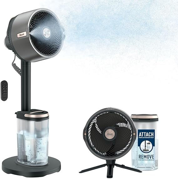 Shark FlexBreeze Pro Mist Indoor & Outdoor Fan & Outdoor Misting System FA300UK