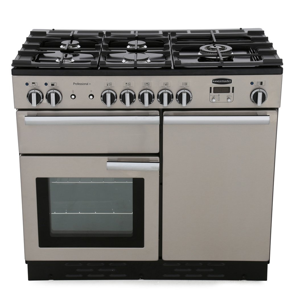 Rangemaster PROP100DFFSS-C 100cm Dual Fuel Range Cooker Professional Plus Stainless Steel/Chrome