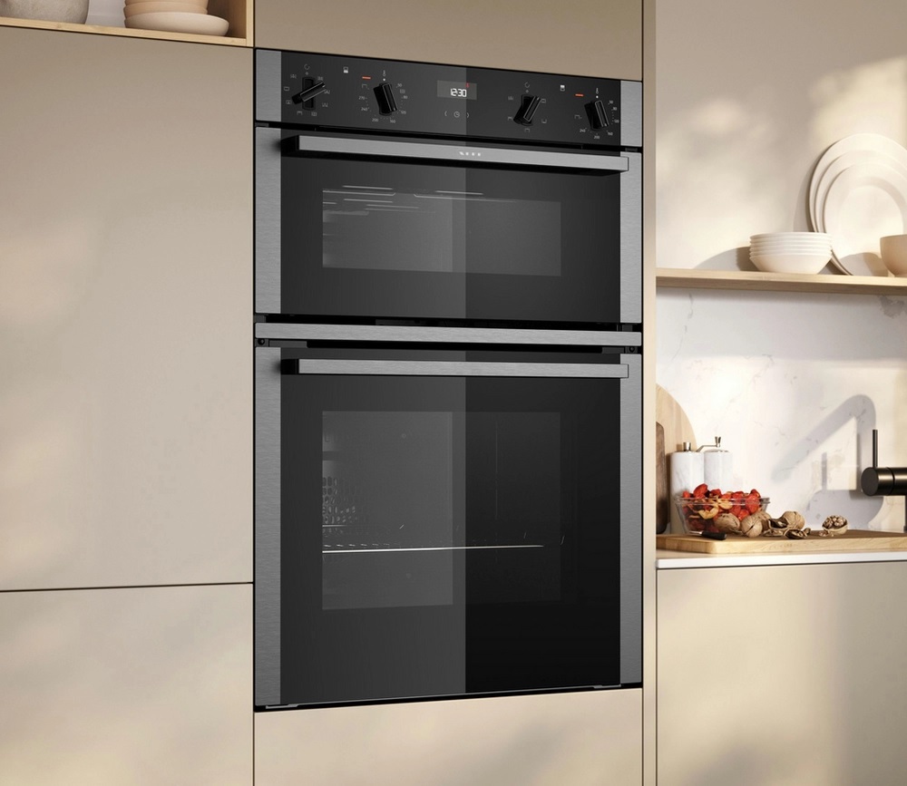 Neff U1ACE2AN3B 59.4cm Built-In Electric Double Oven - Stainless Steel
