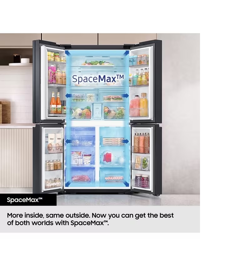 Samsung RF24BB620EB1EU 70/30 American Style Smart Fridge Freezer with SpaceMax – Black - Image 2 Samsung RF24BB620EB1EU 70/30 American Style Smart Fridge Freezer with SpaceMax – Black - Image 2