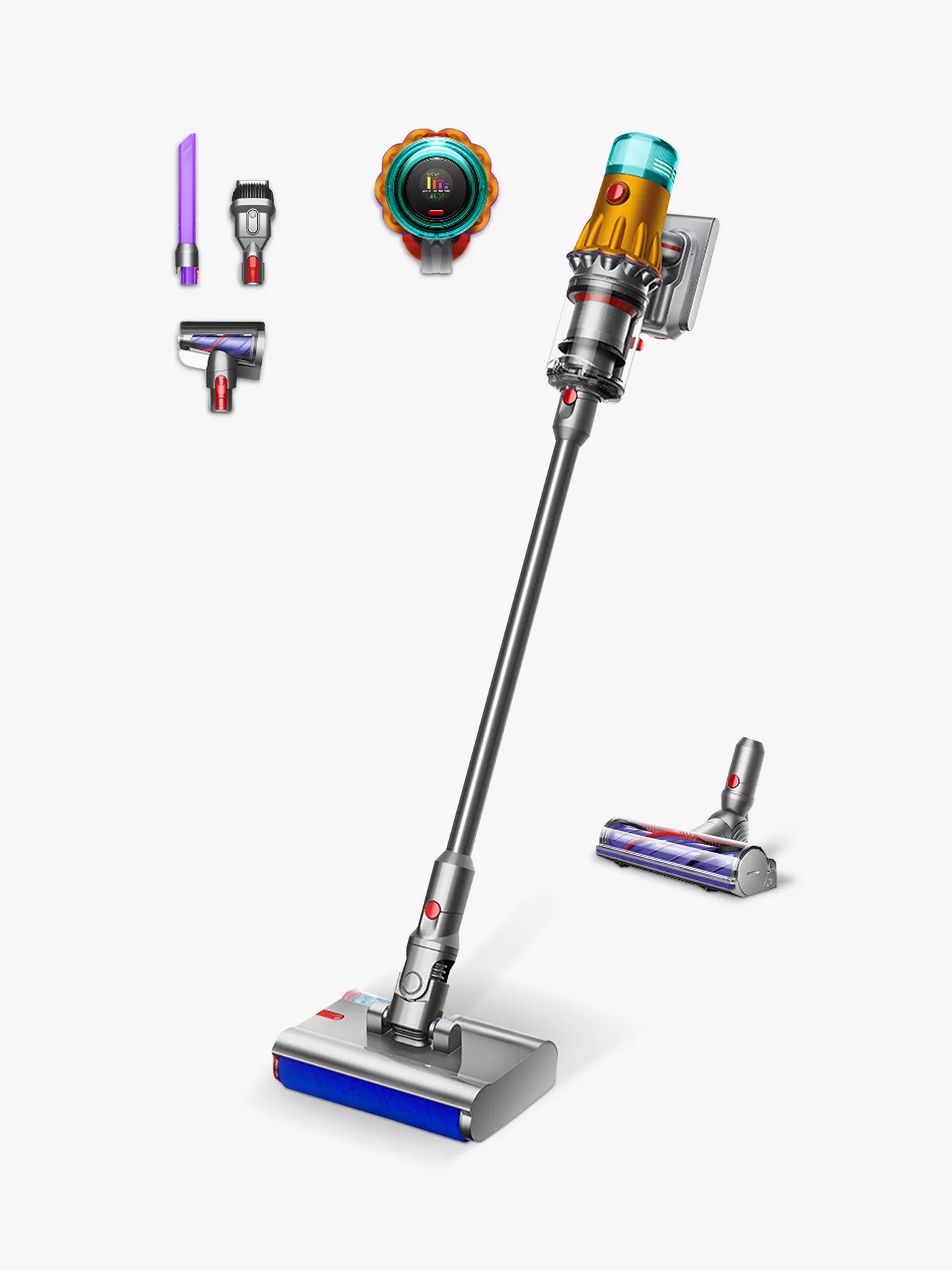 Dyson V12DETECTSUB Detect Slim Submarine Cordless Vacuum - Yellow/Nickel - Image 1