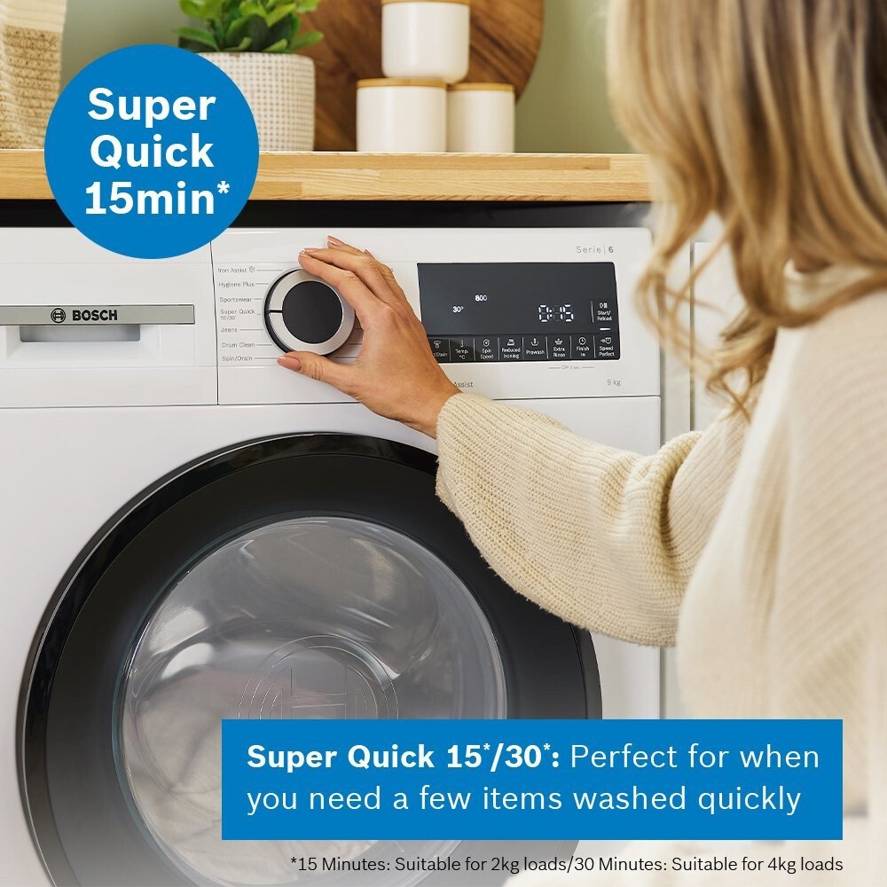 Bosch WGG24400GB 9kg 1400 Spin Washing Machine in white - Image 3