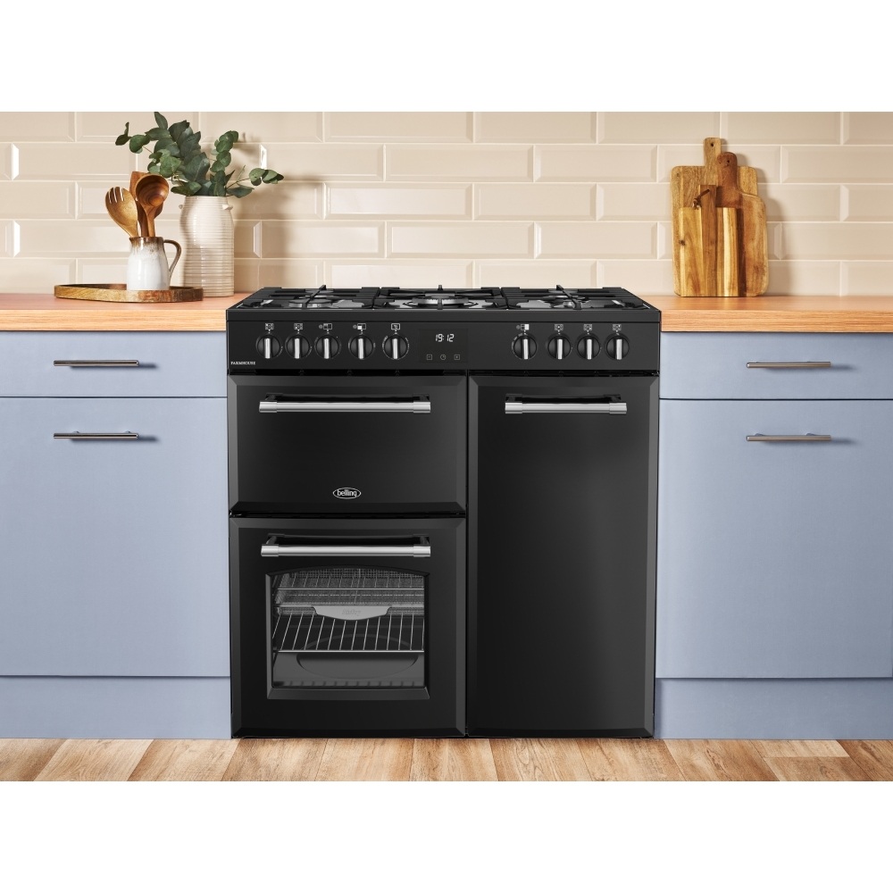 Belling 444411819 RCA FARMHOUSE 90DF A 90cm Dual Fuel Range Cooker - Grey - Image 4