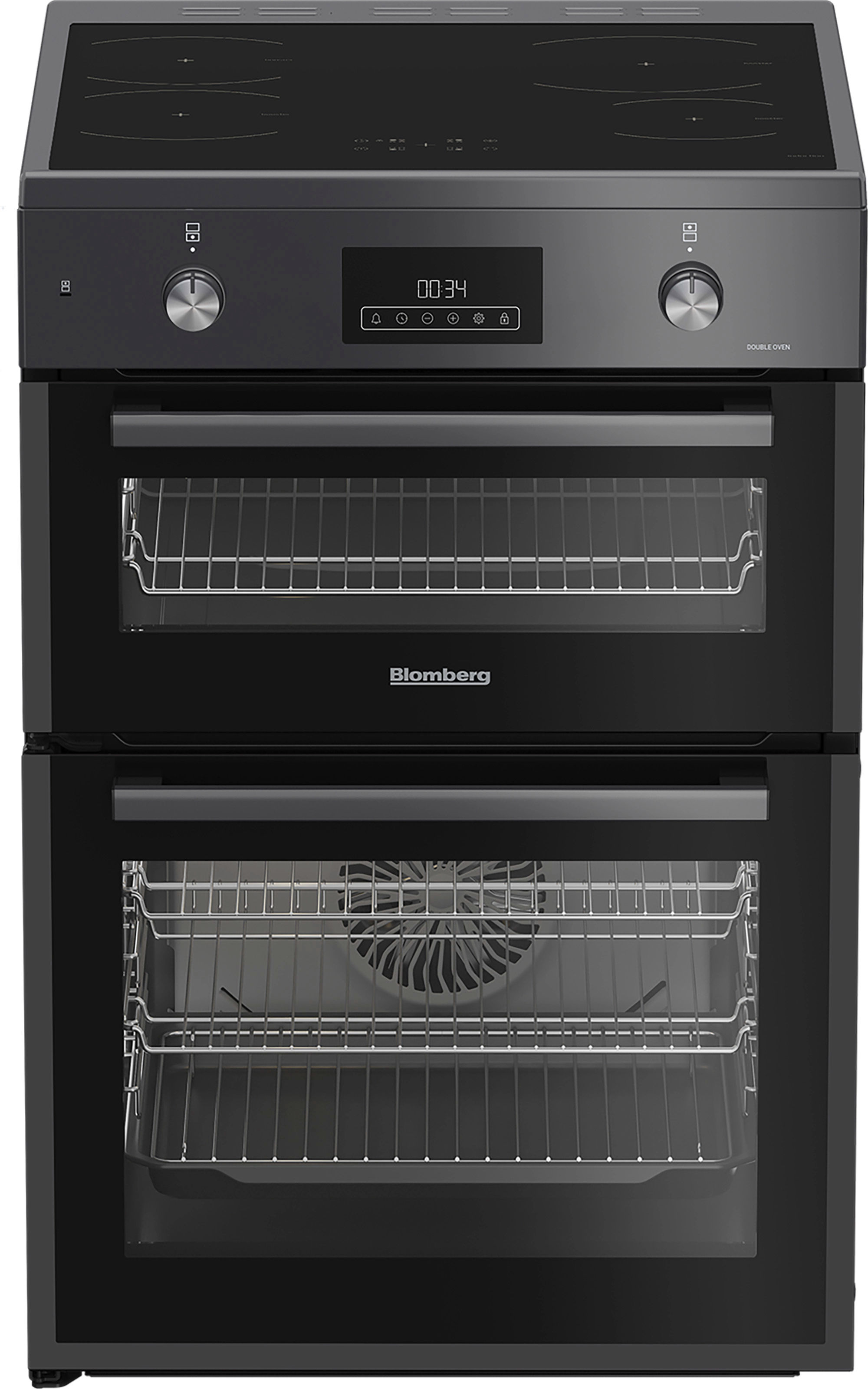 Blomberg HIRN651N 60cm Double Oven Electric Cooker with Induction Hob - Anthracite