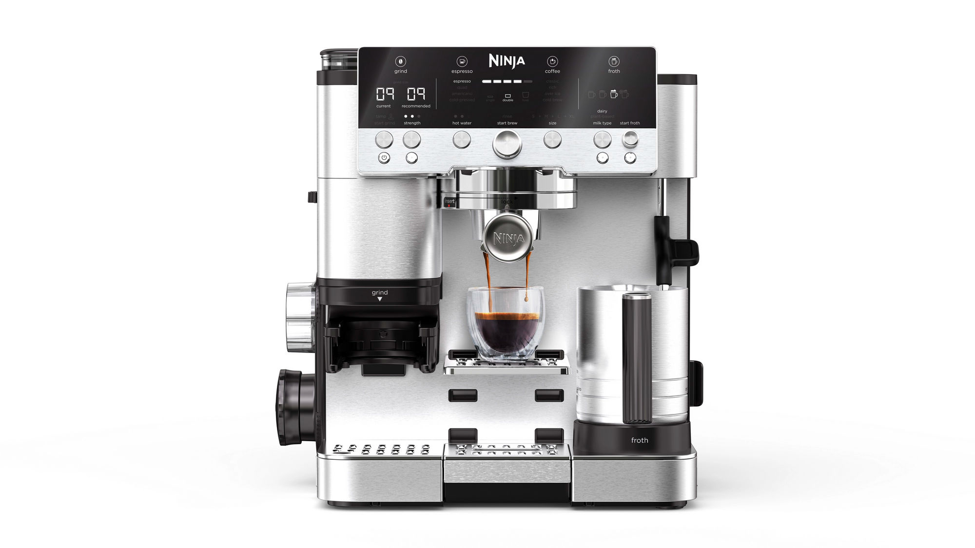 Ninja ES601UK Luxe Café Premier Series Espresso Machine - Black/Stainless Steel