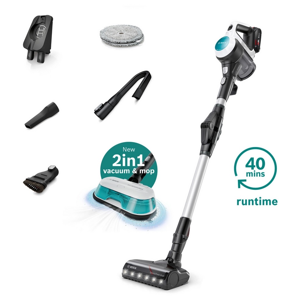 Bosch BCS71HYGGB Unlimited 7 Aqua Vacuum & Mop – White