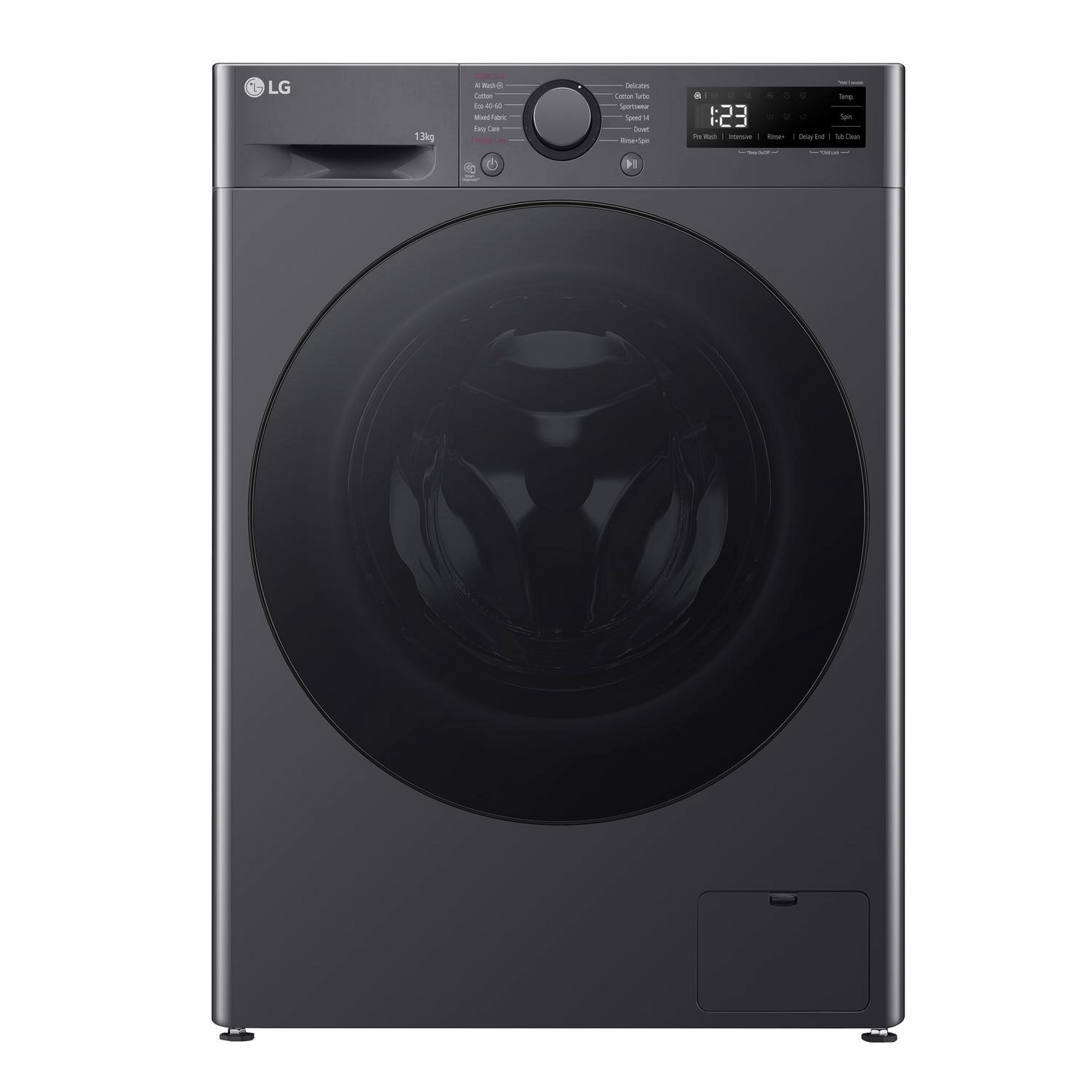 LG F4Y513GBLN1 13kg 1400 Spin Washing Machine - Slate Grey - Image 1