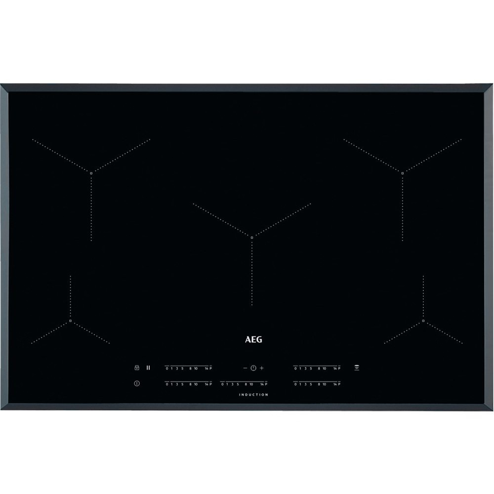 AEG IKE85431FB 80cm 5 Zone MaxiSense Induction Hob – Black - Image 1