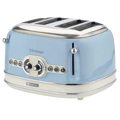 Ariete Vintage AR5605 4 Slice Toaster in Blue Ariete Vintage AR5605 4 Slice Toaster in Blue