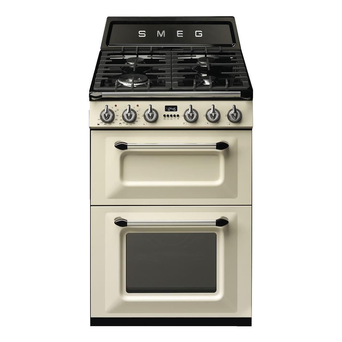 SMEG TR62P Dual Fuel Cooker with Gas Hob in cream