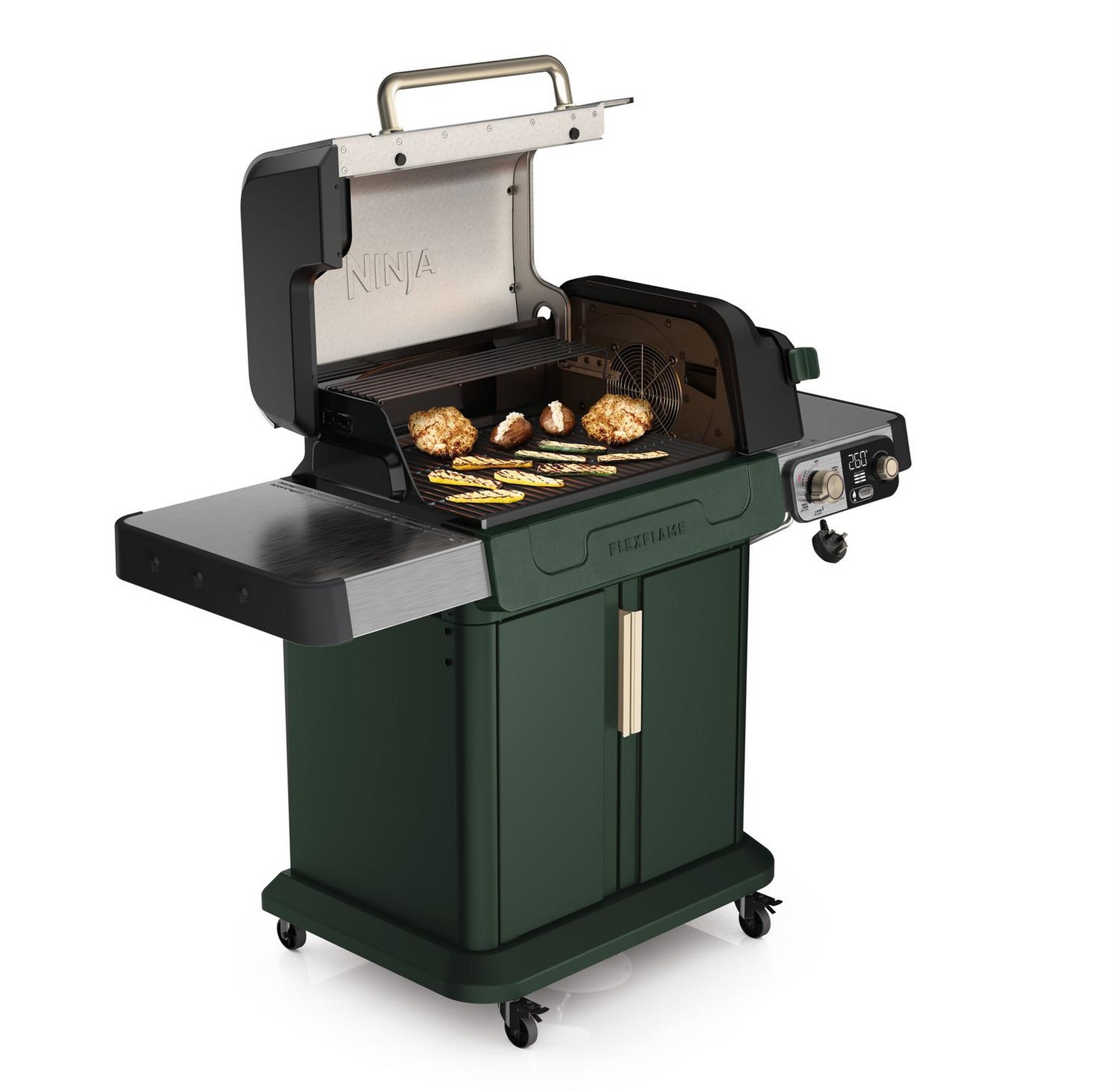 NINJA PG301UKGN FlexFlame Gas BBQ & Outdoor Cooking System - Green - Image 2