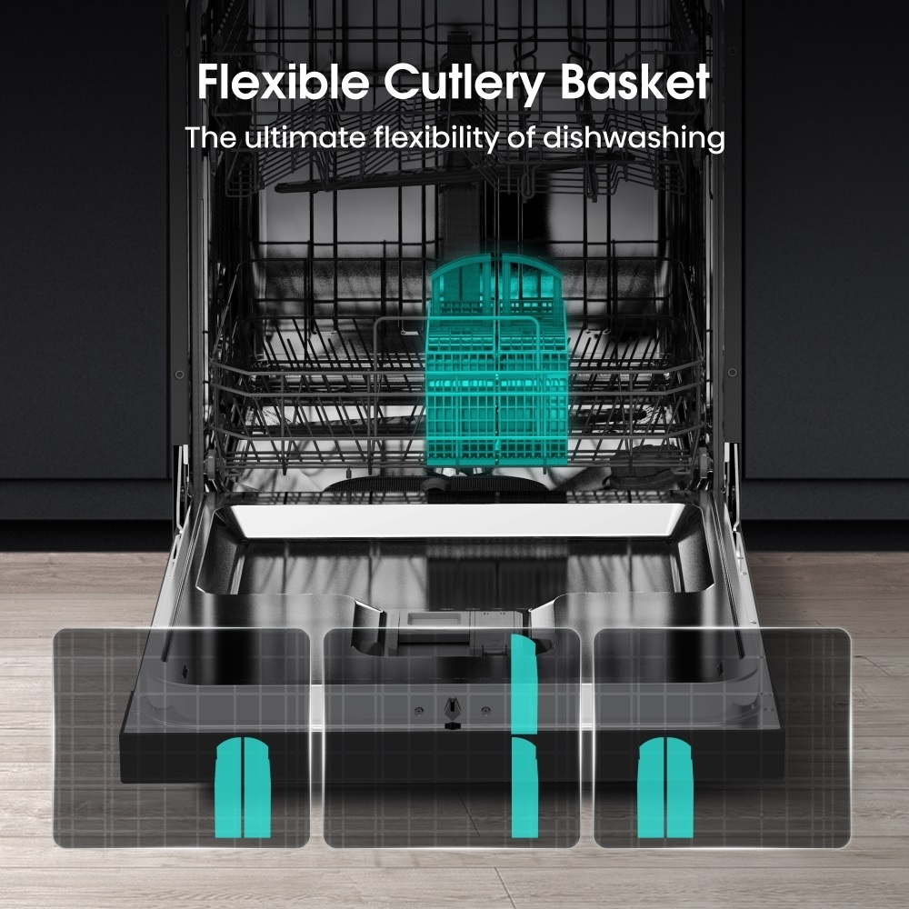 Hisense HS642D90WUK Dishwasher, 14 Place Settings - White - Image 6 Hisense HS642D90WUK Dishwasher, 14 Place Settings - White - Image 6