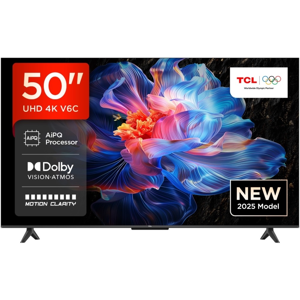 TCL 50V6C-UK 50" DLED Smart Television, 4K Ultra HD