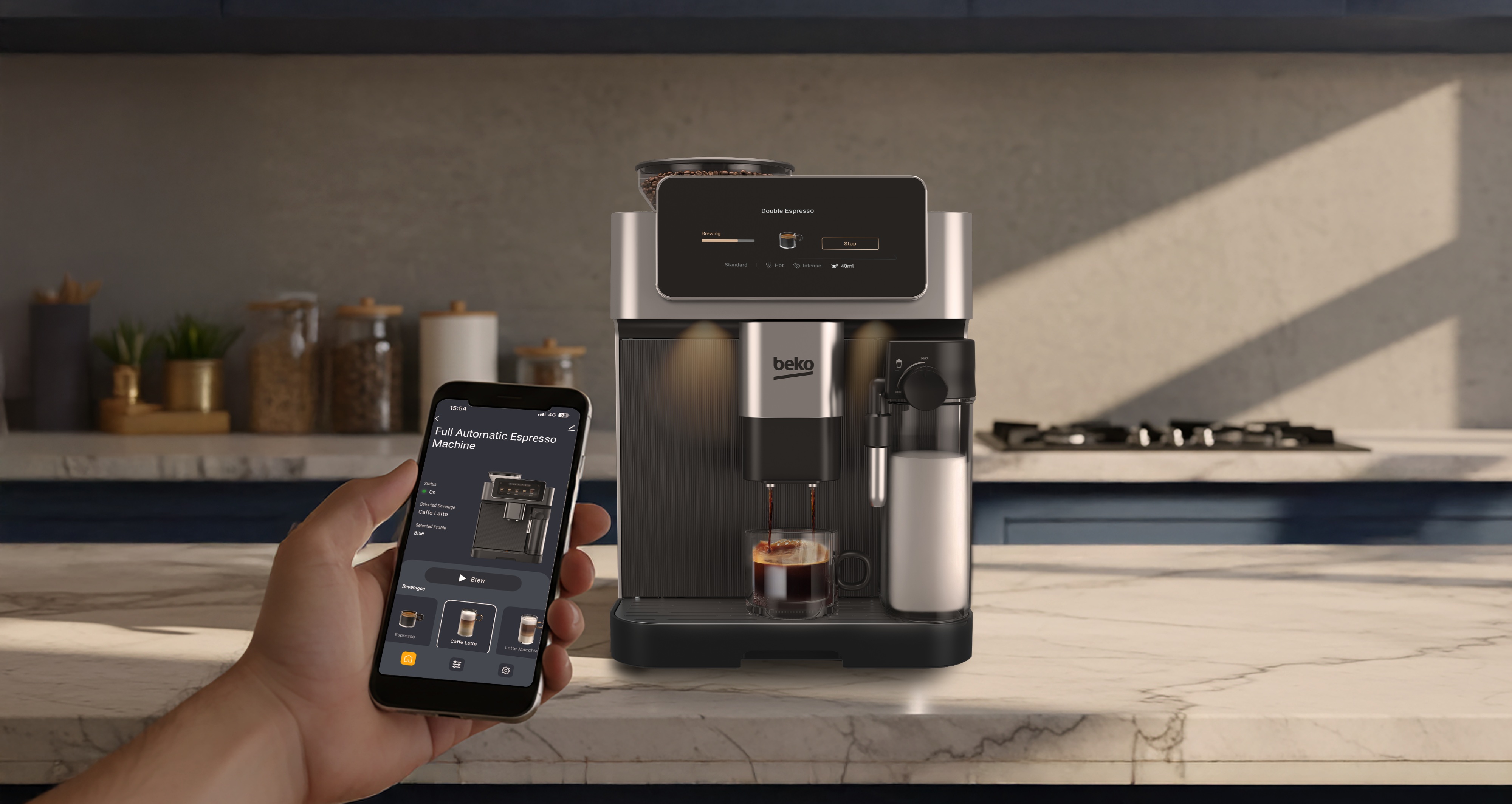 Beko CEG8564X CaffeExperto fully automatic bean-to-cup espresso machine - Image 4 Beko CEG8564X CaffeExperto fully automatic bean-to-cup espresso machine - Image 4