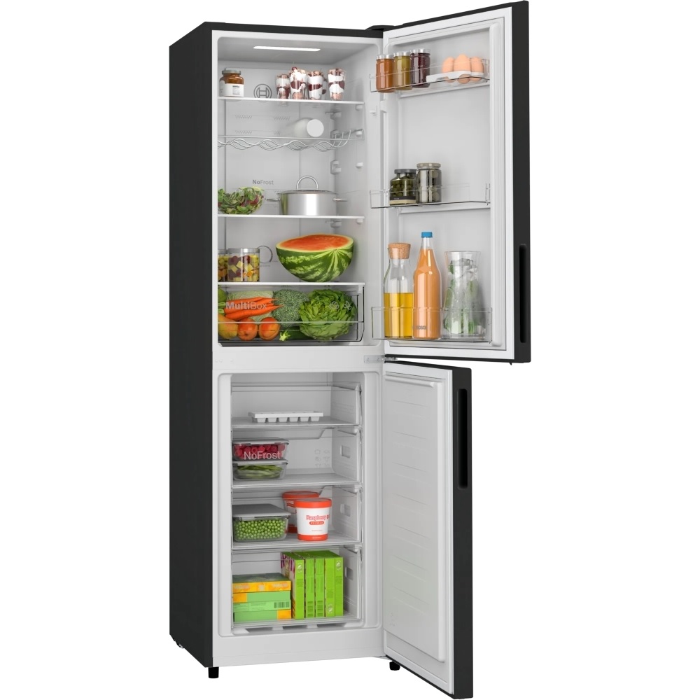Bosch KGN27NBEAG 55cm Frost Free Fridge Freezer in Black - Image 2 Bosch KGN27NBEAG 55cm Frost Free Fridge Freezer in Black - Image 2