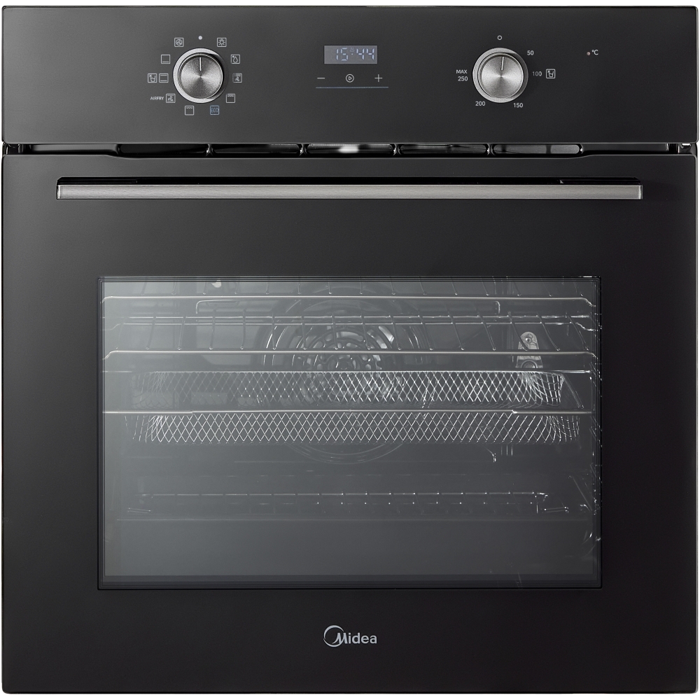 Midea Xpress Fry MBO65M90D2-BK Multifunction Built In Single Oven - Black - Image 1