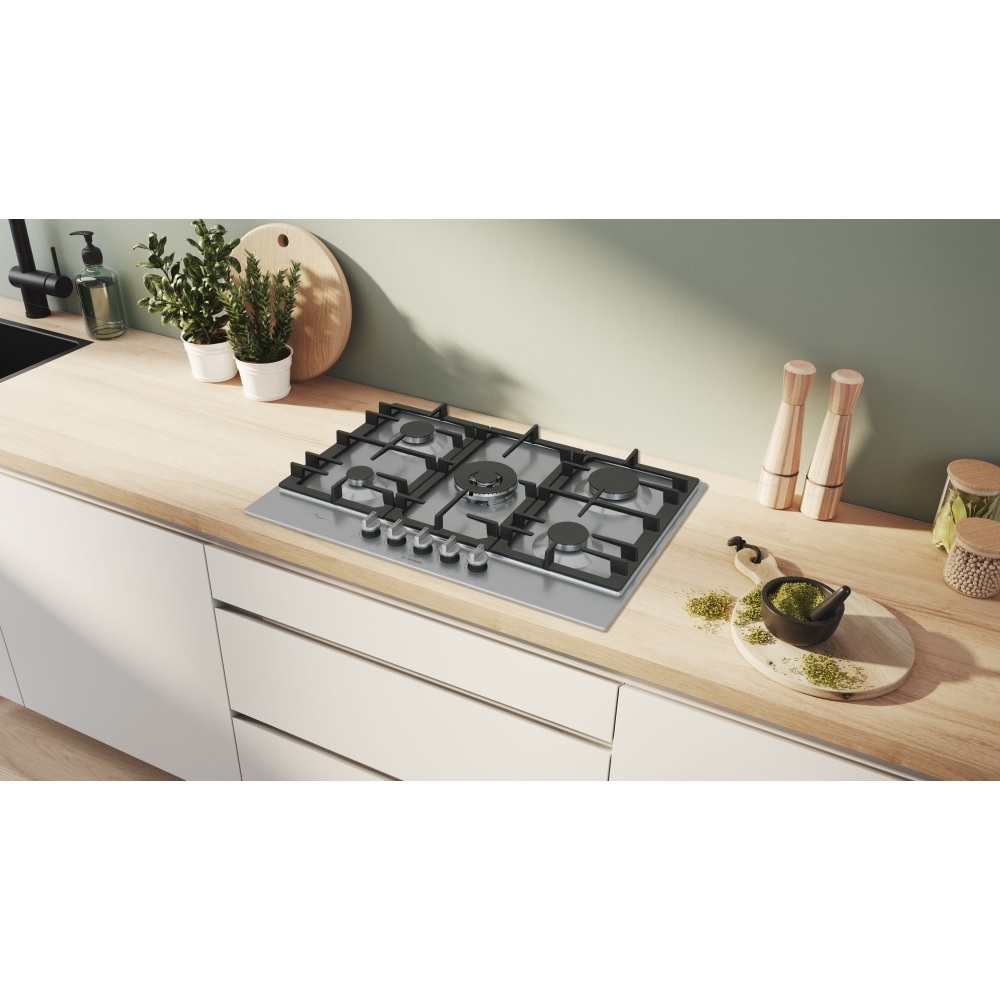 Bosch PCQ7A5I90 Series 6, 5 Burner Gas Hob - Stainless Steel - Image 5