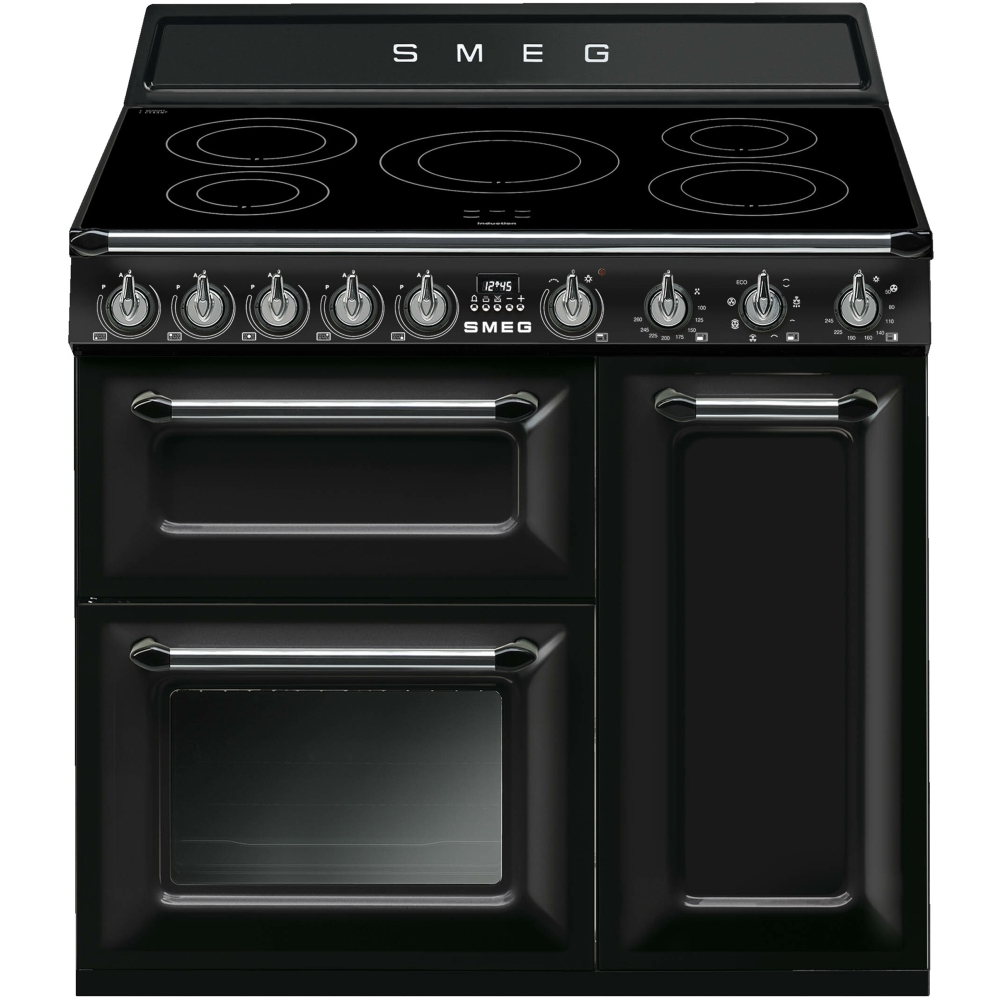 Smeg TR93IBL2 Victoria Black 90cm Induction Range Cooker, A Rated