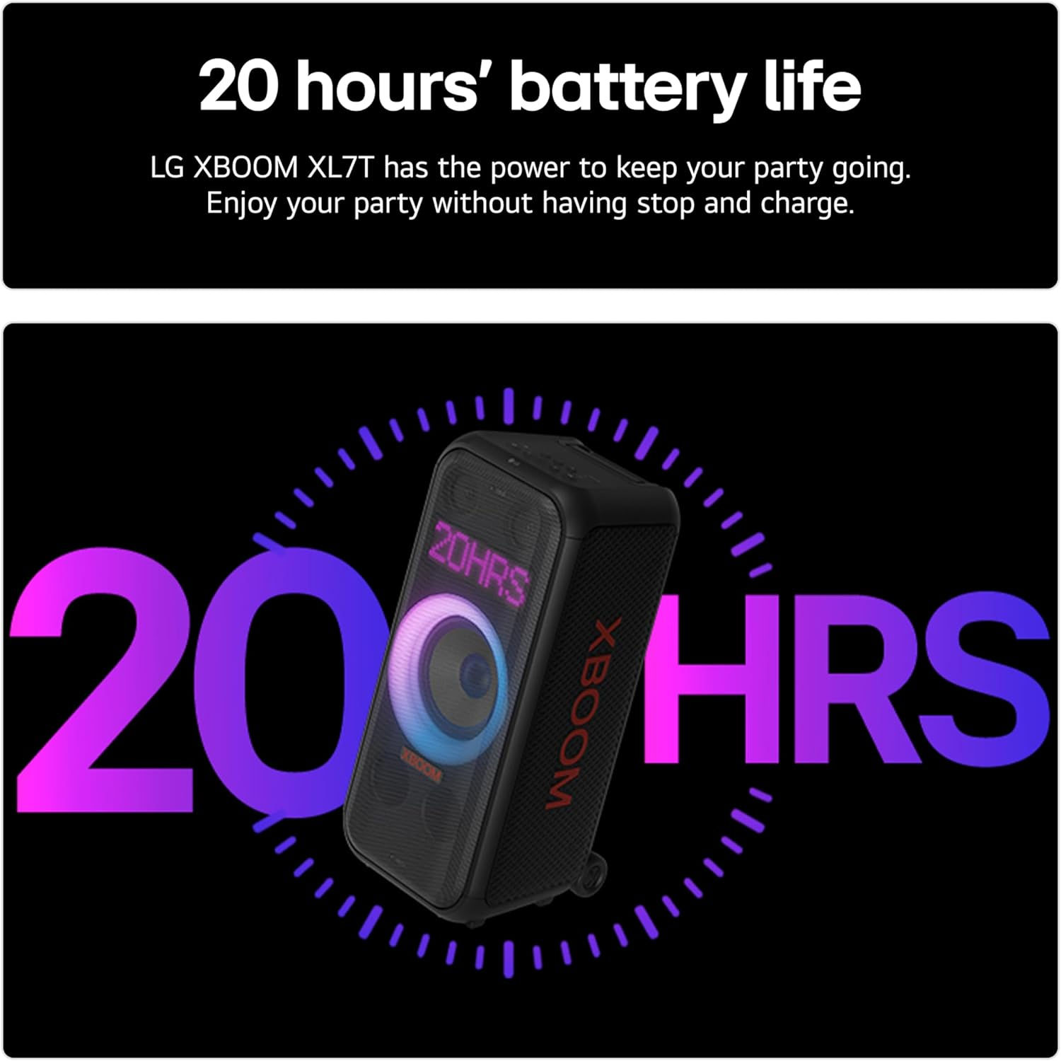 LG DXL7T.DGBRLLK Bluetooth Speaker LG XBOOM DXL7T 250W Party Sound - Image 2