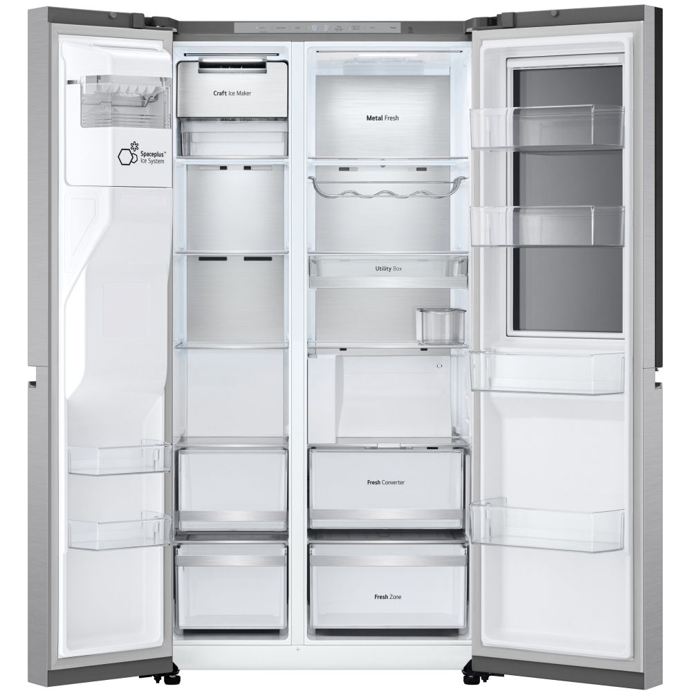 LG GSXE90BSDD American Fridge Freezer, Plumbed, Stainless Steel, D Rated - Image 2