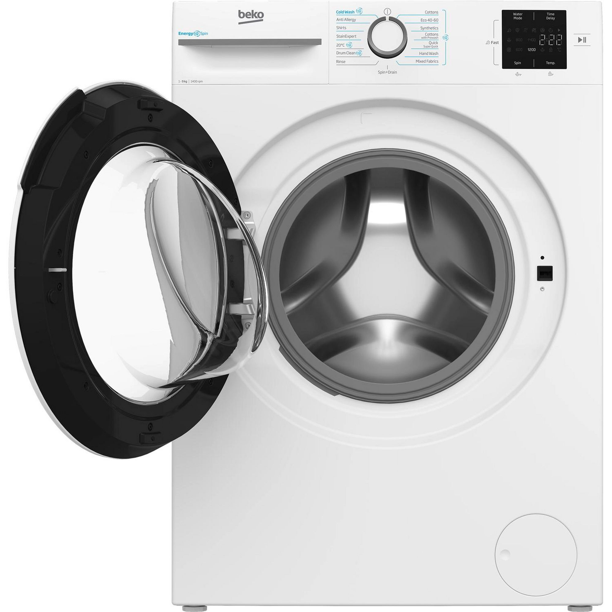 Beko BM3WT3941W 9kg 1400 Spin Washing Machine - White - Image 2 Beko BM3WT3941W 9kg 1400 Spin Washing Machine - White - Image 2