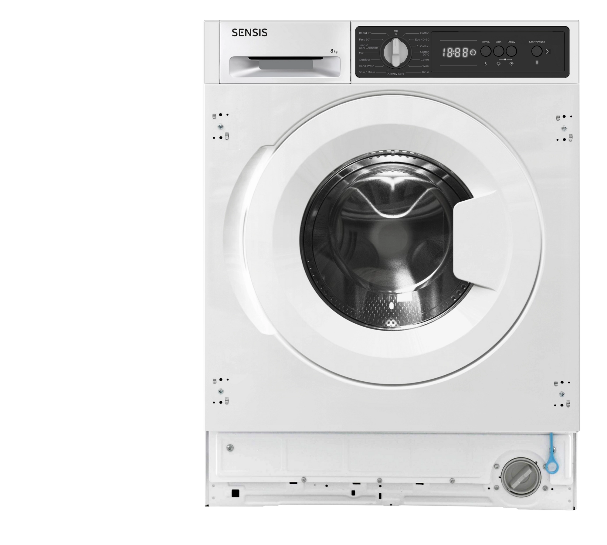 Sensis WMBI01814AW 8kg 1400 Spin Washing Machine - White