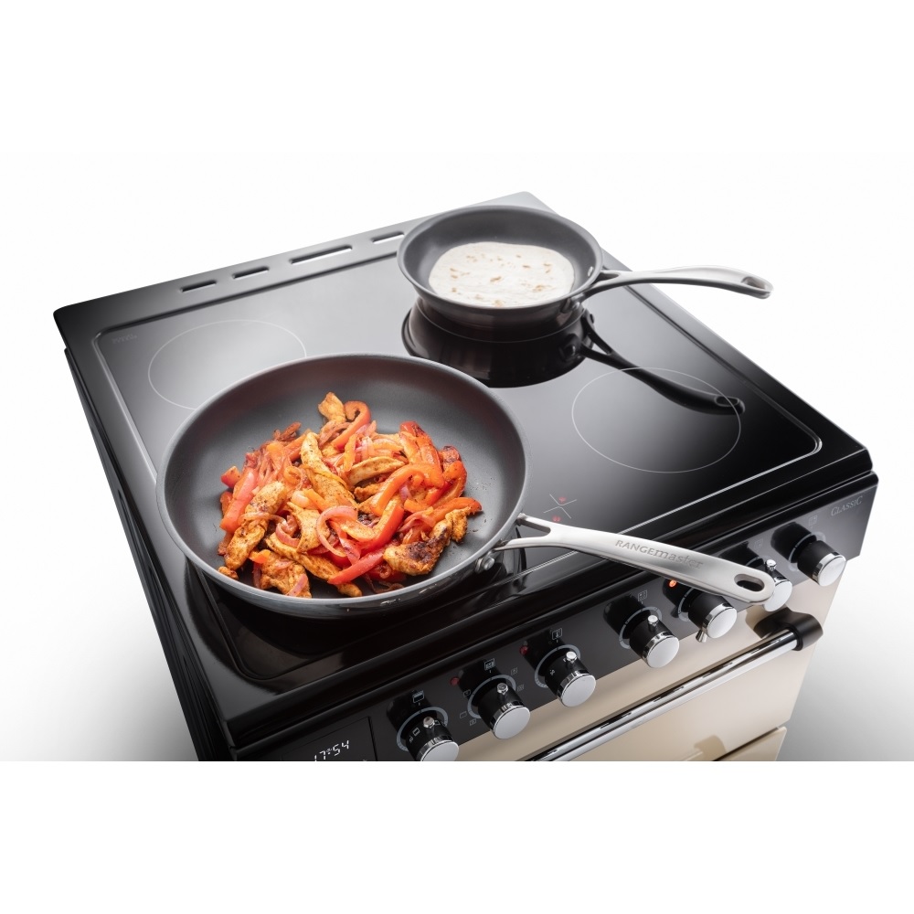 Rangemaster CLA60ECCR-C Ceramic Electric Cooker with Double Oven Classic Cream / Chrome - Image 4