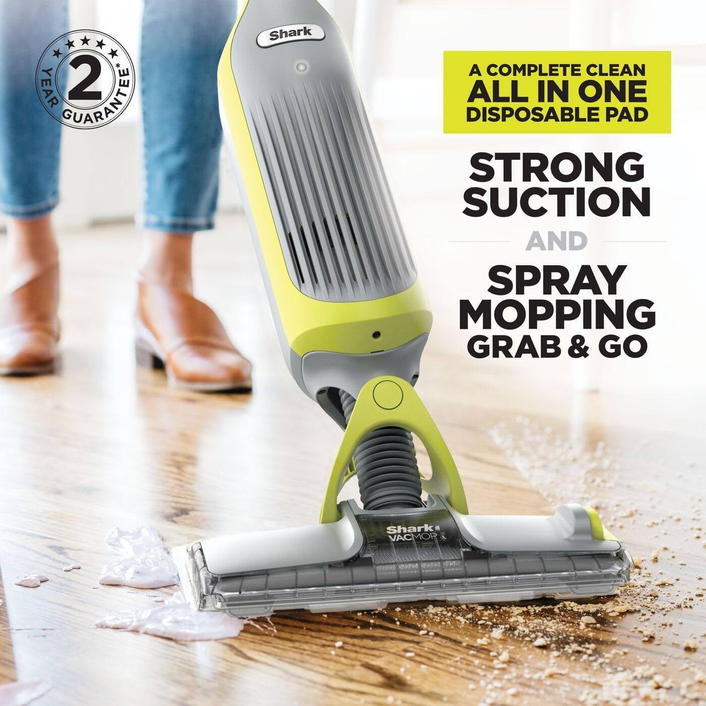 Shark VacMop 2-in-1 Cordless Vacuum Mop with Targeted Spray VM200UK - Image 2 Shark VacMop 2-in-1 Cordless Vacuum Mop with Targeted Spray VM200UK - Image 2