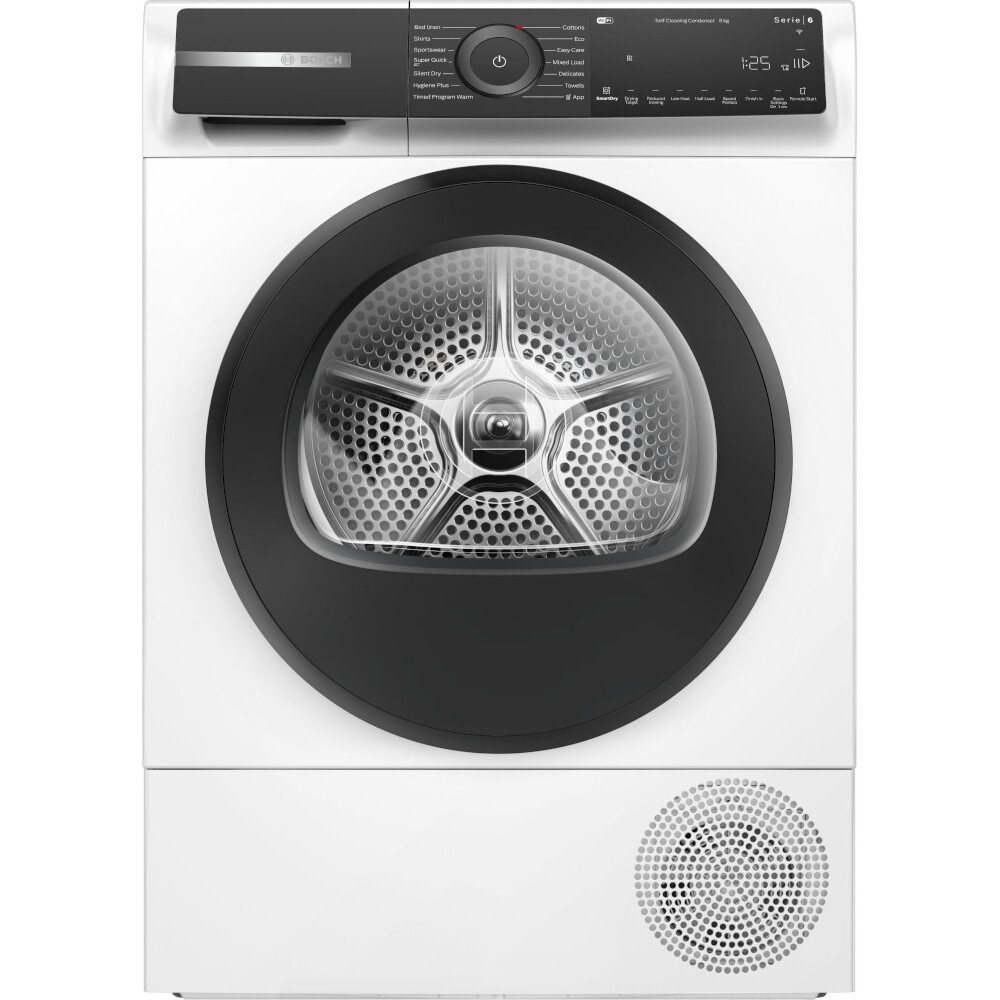 Bosch WQH246D9GB Series 6 Heat Pump Tumble Dryer, 9kg, White, A+++ Rated