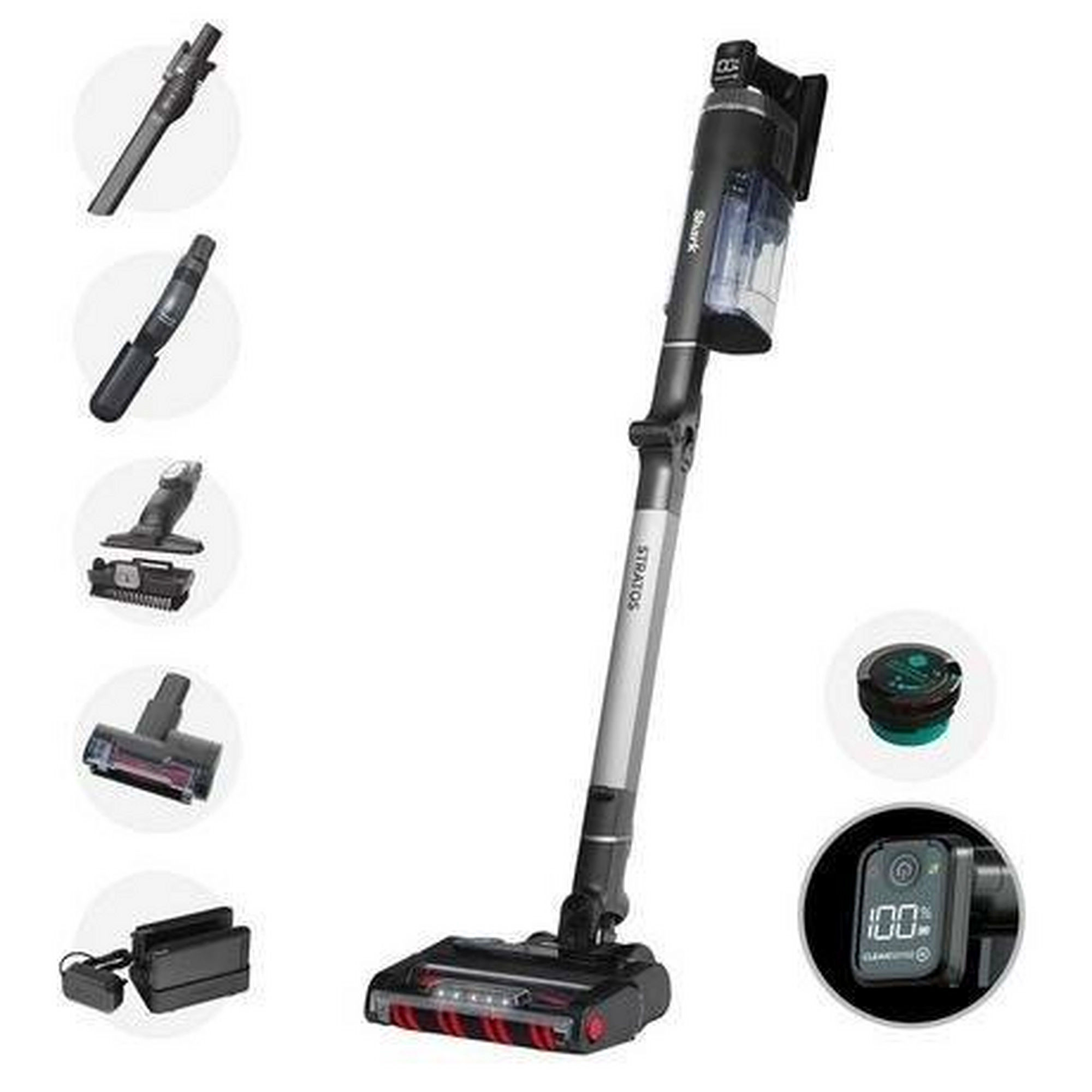Shark IZ420UKT Stratos Cordless Stick Vacuum Cleaner - 120 Minutes Run Time - Silver - Image 1