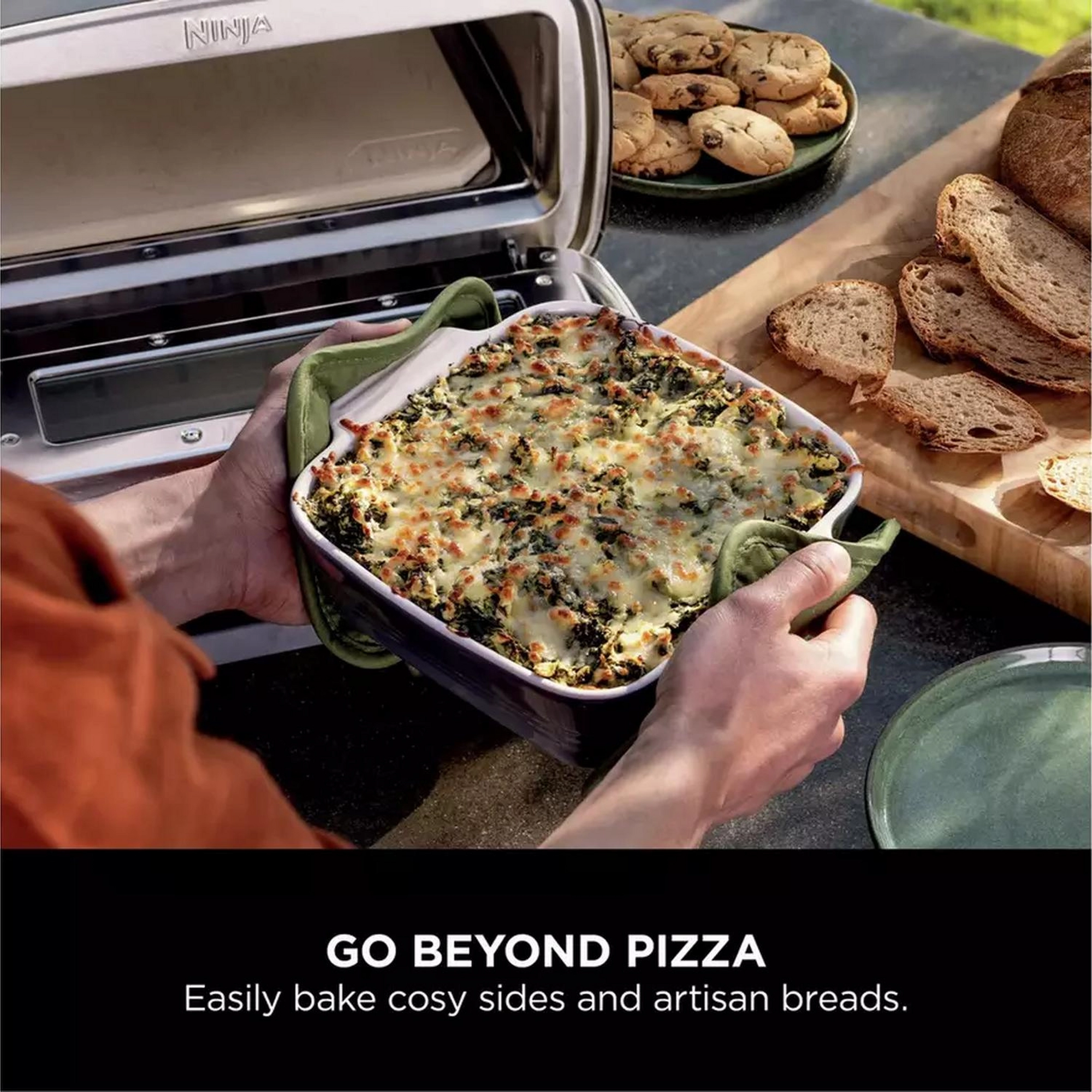 Ninja MO203UK Artisan Outdoor Pizza & Air Fry Oven with Cover - Grey - Image 3 Ninja MO203UK Artisan Outdoor Pizza & Air Fry Oven with Cover - Grey - Image 3
