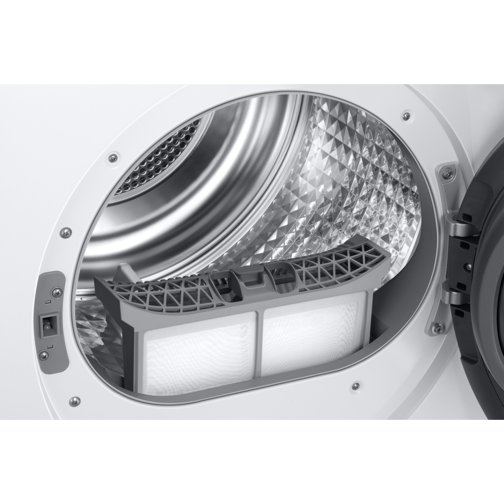Samsung DV90T6240LES1 Heat Pump Tumble Dryer, 9kg - White - Image 3