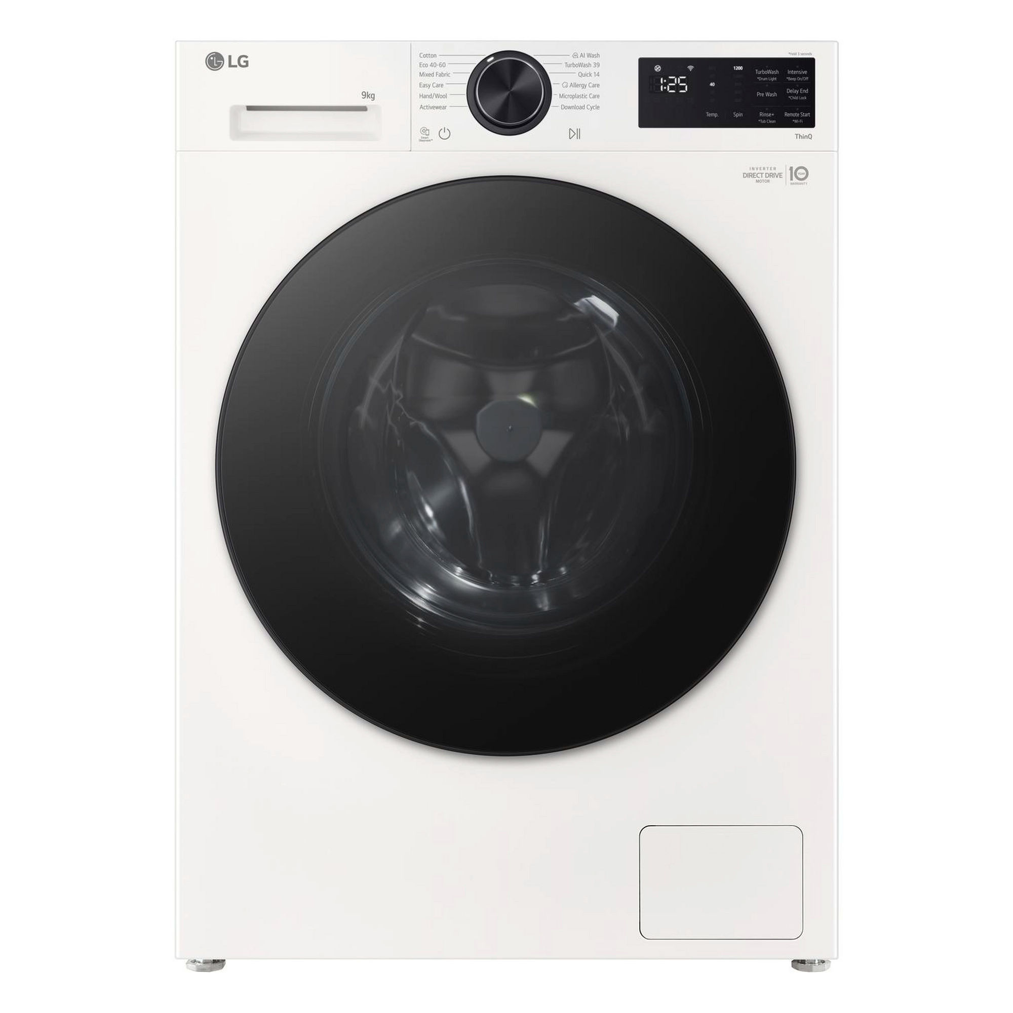 LG F2X50S9TWB 9kg 1200 Spin Washing Machine - White - Image 1 LG F2X50S9TWB 9kg 1200 Spin Washing Machine - White - Image 1