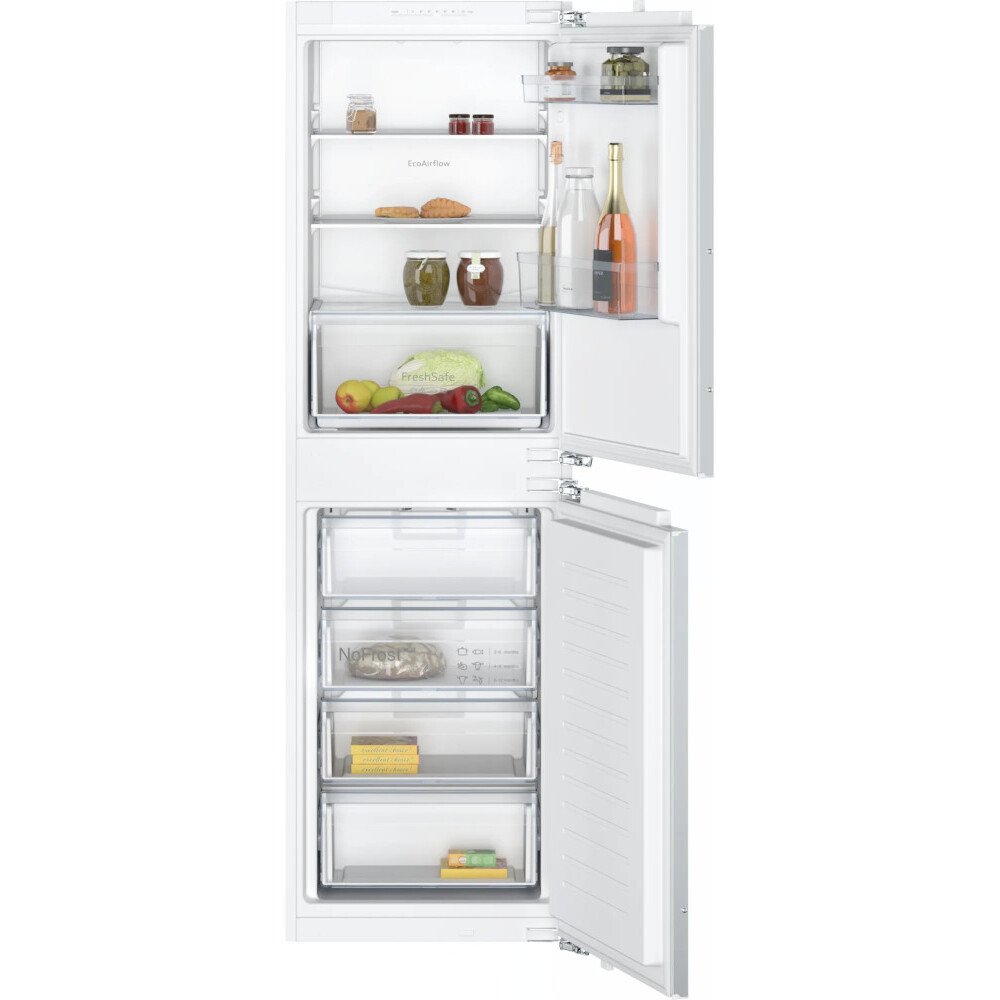 Neff KI7851FE0G N30 No Frost Integrated Fridge Freezer, Fixed Hinge, 50/50, E Rated Neff KI7851FE0G N30 No Frost Integrated Fridge Freezer, Fixed Hinge, 50/50, E Rated