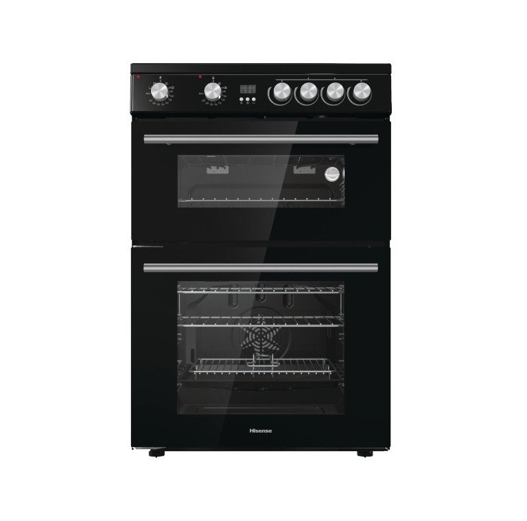 Hisense HDE3211BBUK Ceramic Electric Cooker with Double Oven – Black - Image 1 Hisense HDE3211BBUK Ceramic Electric Cooker with Double Oven – Black - Image 1