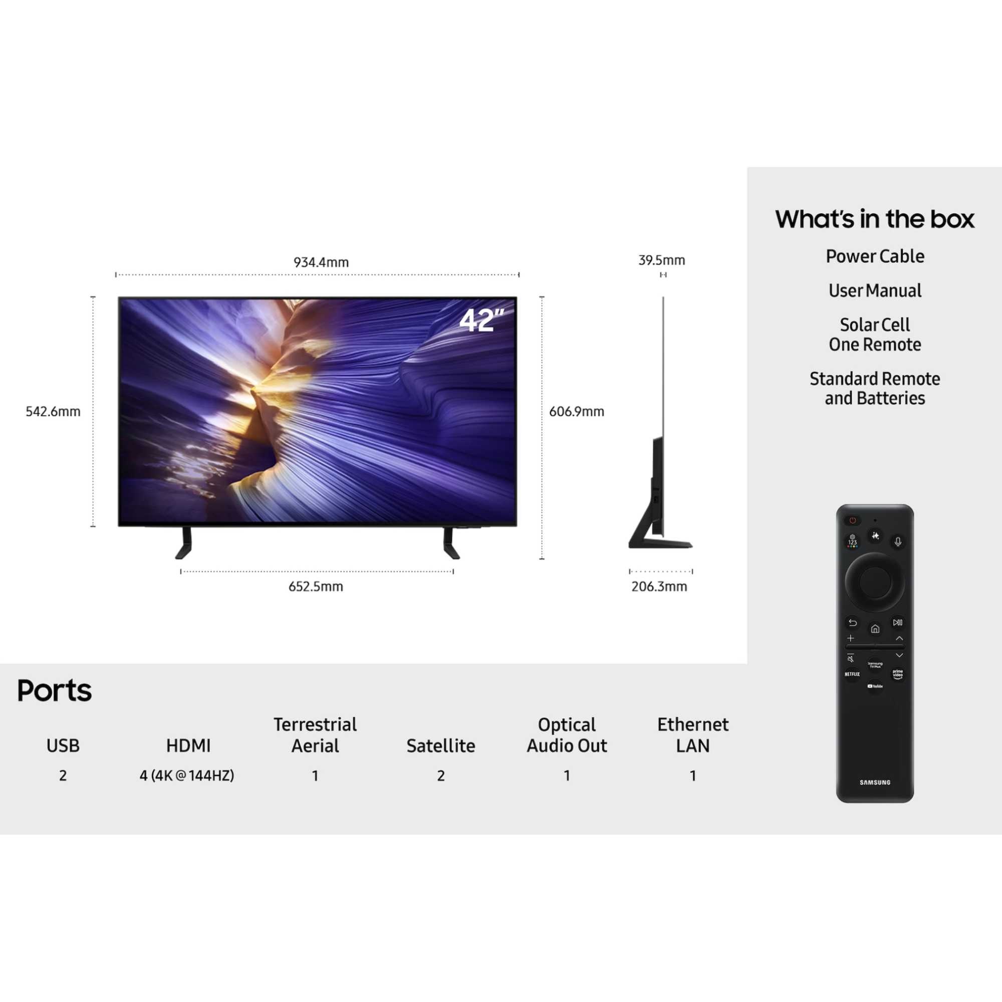 Samsung QE42S90FAEXXU 42" 4K Ultra HD OLED HDR Smart TV - Image 5