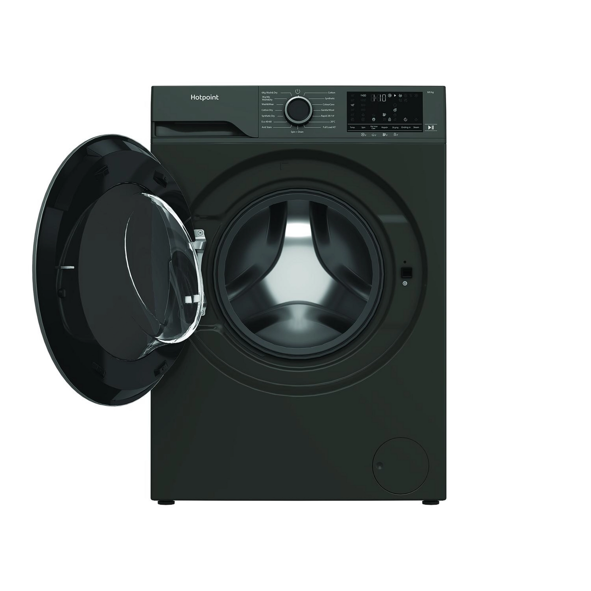 Hotpoint AntiStain HBD8680GANTISTA 8kg/6kg Washer Dryer - Graphite - Image 2 Hotpoint AntiStain HBD8680GANTISTA 8kg/6kg Washer Dryer - Graphite - Image 2