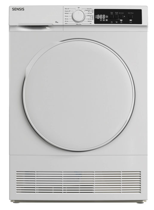 Sensis TDCF018BW 8kg Condenser Tumble Dryer - White Sensis TDCF018BW 8kg Condenser Tumble Dryer - White