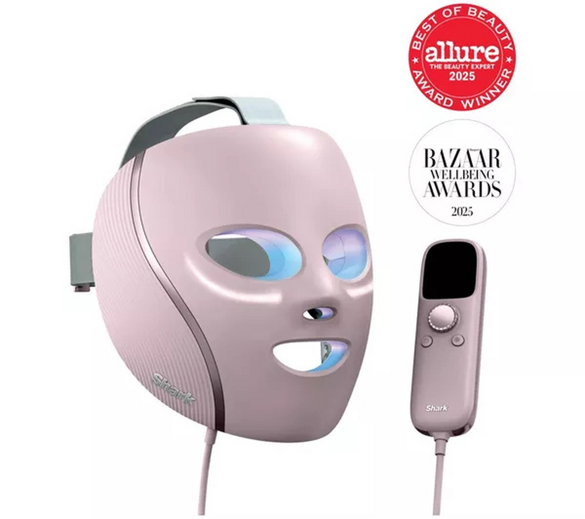 Shark FW312UKPK CryoGlow Under-Eye Cooling + LED Anti-Ageing & Blemish Repair Mask - Spa Pink - Image 2 Shark FW312UKPK CryoGlow Under-Eye Cooling + LED Anti-Ageing & Blemish Repair Mask - Spa Pink - Image 2