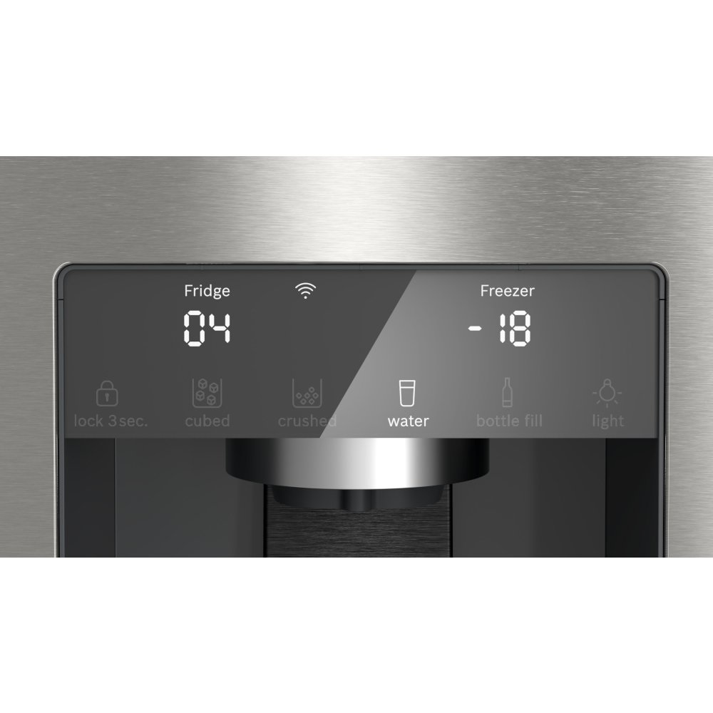 Bosch KFI96APEAG Non-Plumbed American Fridge Freezer - Stainless Steel - Image 4