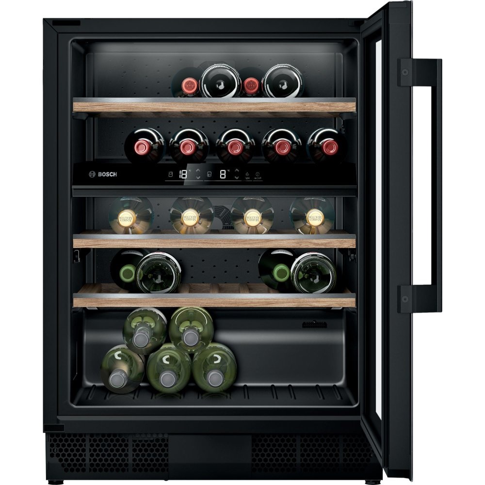 Bosch KUW21AHG0G Series 6 Integrated Wine Cooler – Black - Image 1 Bosch KUW21AHG0G Series 6 Integrated Wine Cooler – Black - Image 1