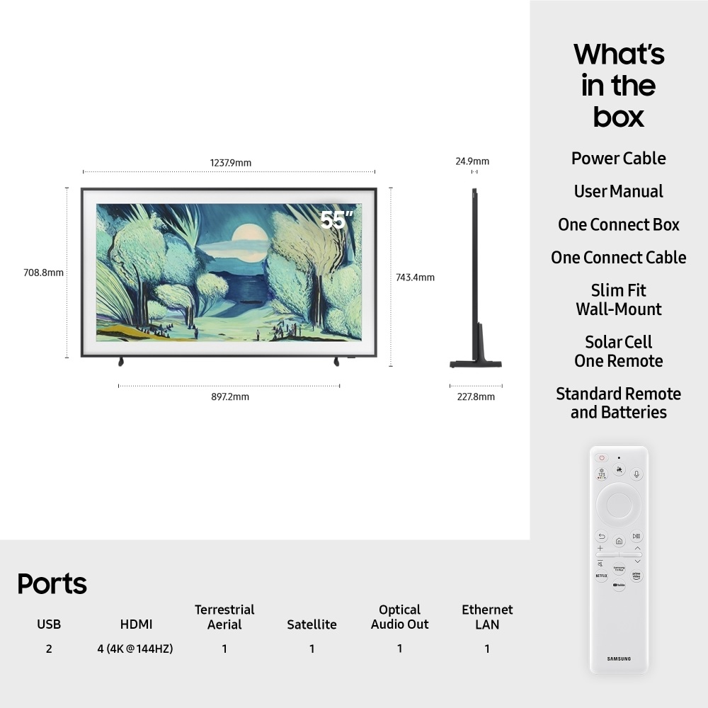 Samsung QE55LS03FAUXXU 55" 4K The Frame QLED Art Mode Smart TV - Image 6