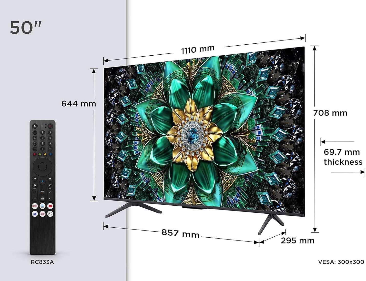 TCL 50Q6C 50" 4K Ultra HD QLED Smart Google TV - Image 2 TCL 50Q6C 50" 4K Ultra HD QLED Smart Google TV - Image 2