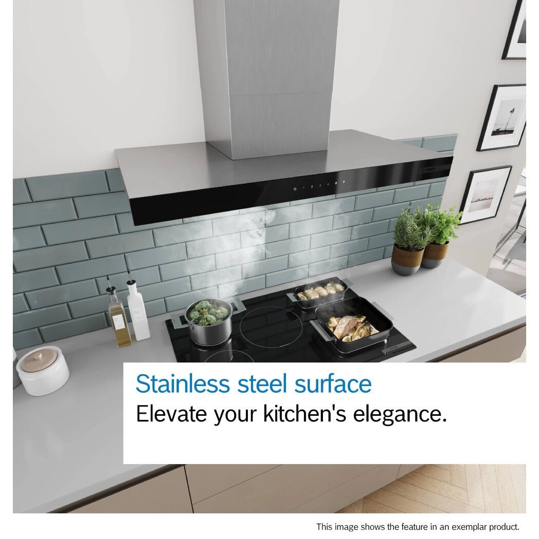 Bosch DWB65CC30B 60cm Chimney Cooker Hood - Stainless Steel Surface - Image 2 Bosch DWB65CC30B 60cm Chimney Cooker Hood - Stainless Steel Surface - Image 2