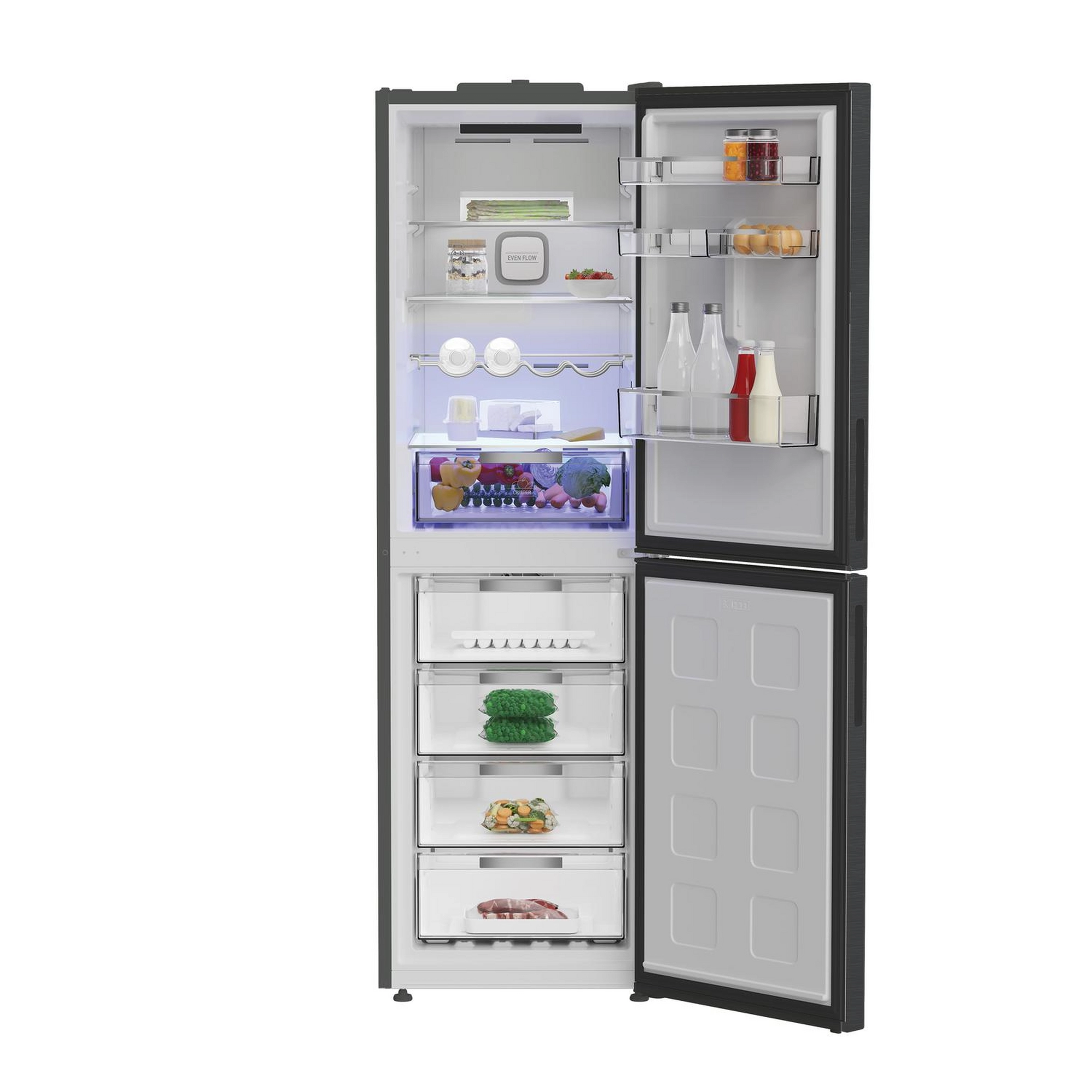 Hotpoint HPKF6353XBR4UK Freestanding Dual No Frost 66.1cm 60/40 Fridge Freezer - Inox - Image 2 Hotpoint HPKF6353XBR4UK Freestanding Dual No Frost 66.1cm 60/40 Fridge Freezer - Inox - Image 2
