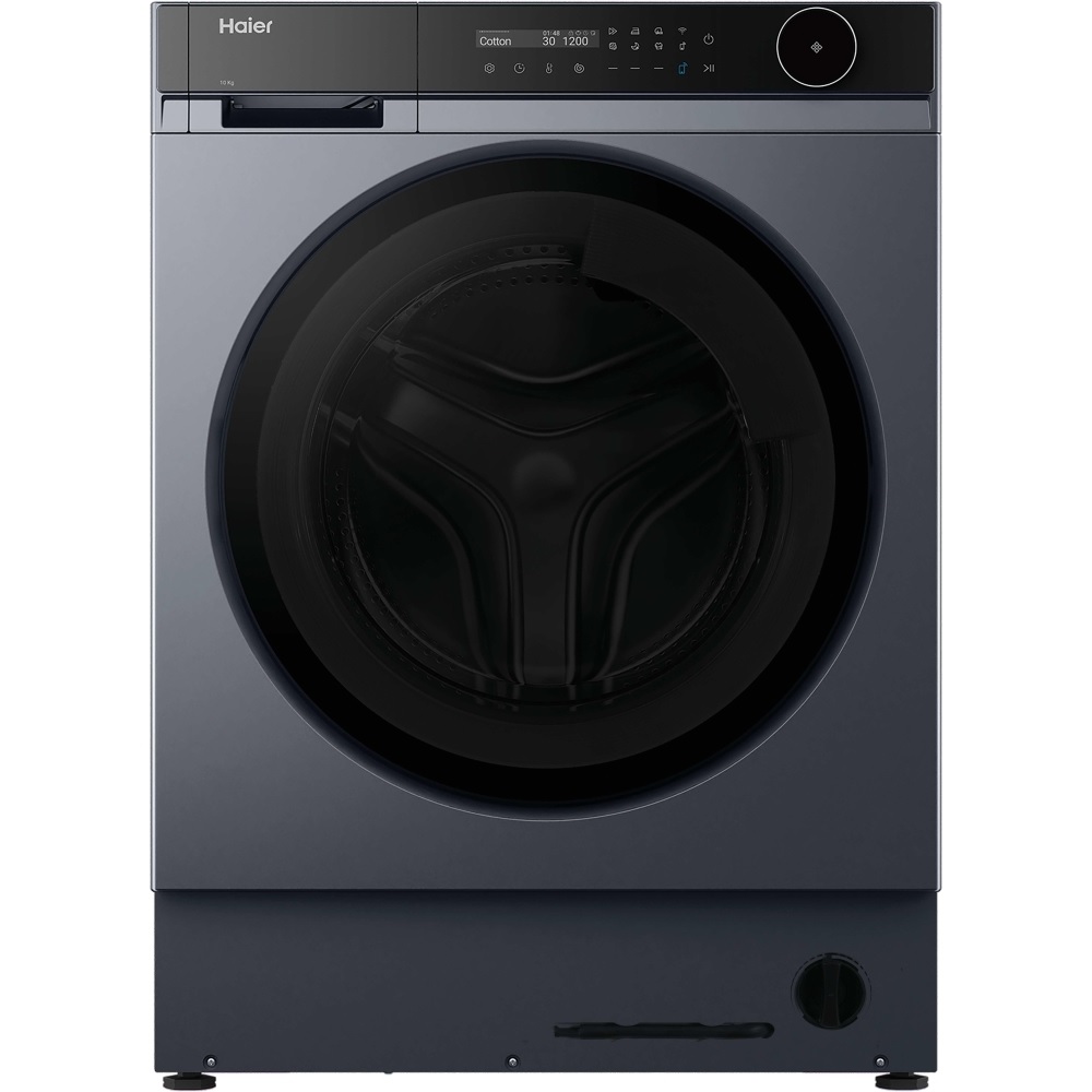 Haier HWB100B14858GUUK Integrated Washing Machine, 10kg, 1400 Spin - Grey