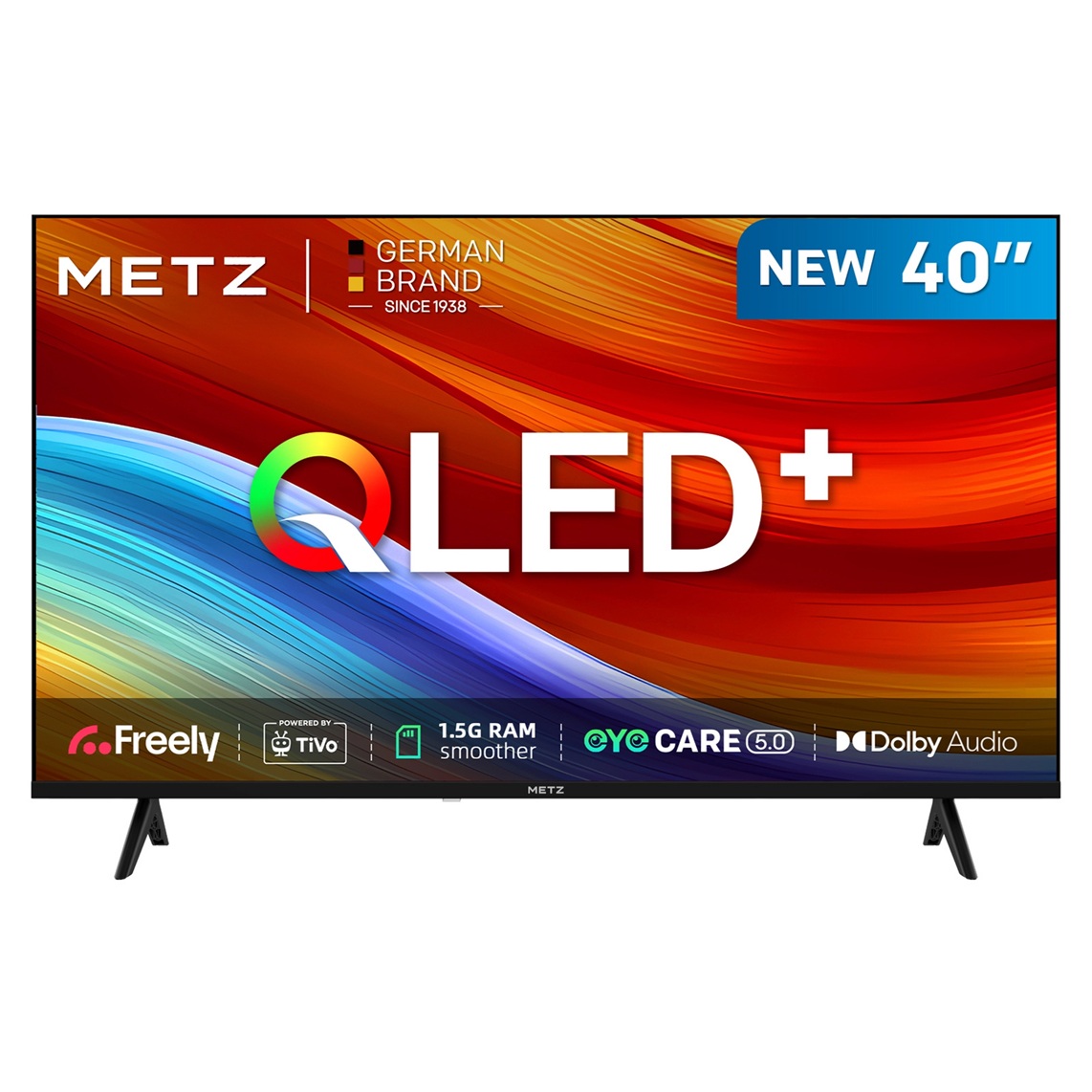 METZ 40MQH6800ZUK 40" HD Smart QLED TV with Freely Power by Tivo – Black METZ 40MQH6800ZUK 40" HD Smart QLED TV with Freely Power by Tivo – Black
